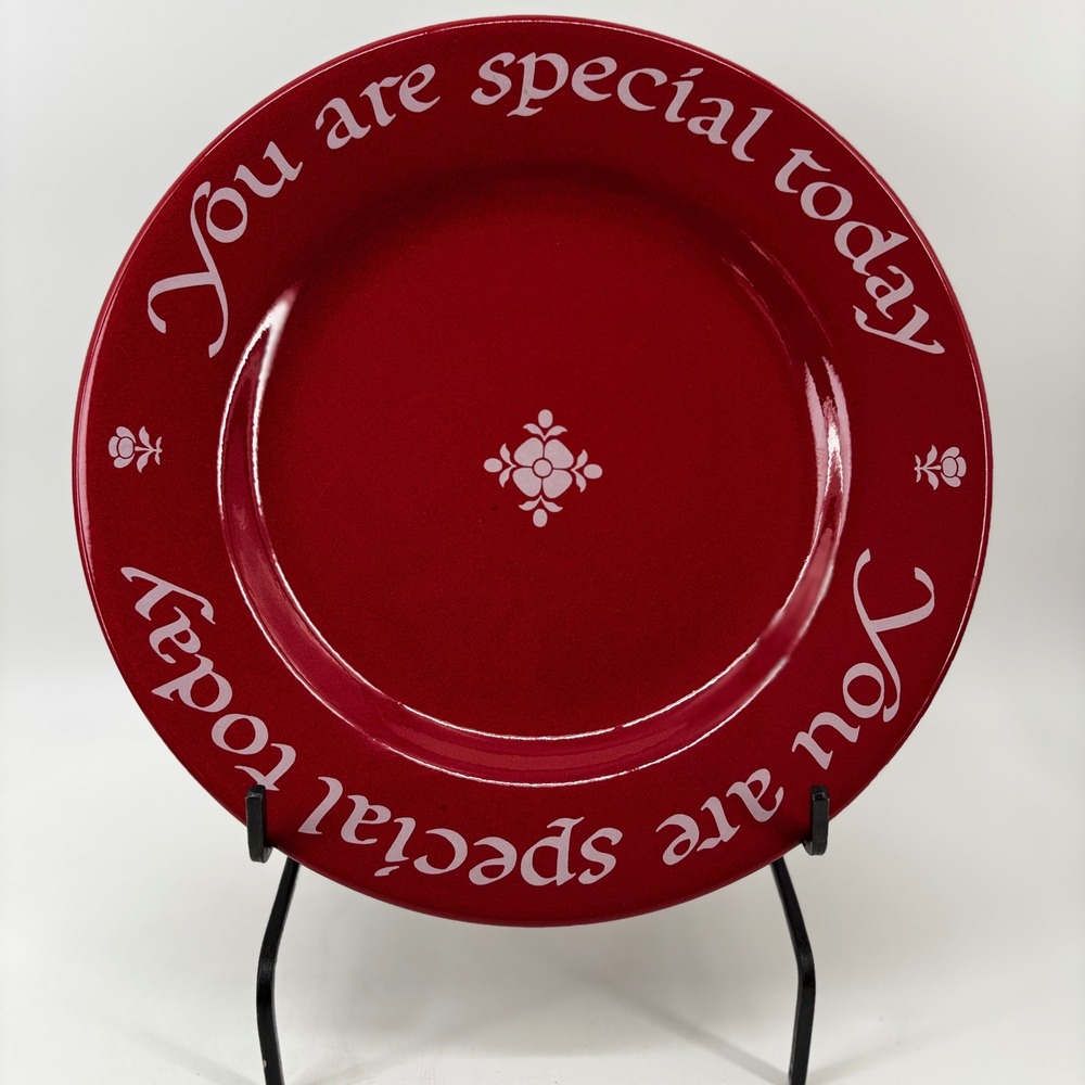 Original Red Plate Co You Are Special Today Red Ceramic Celebration Plate 10.5in